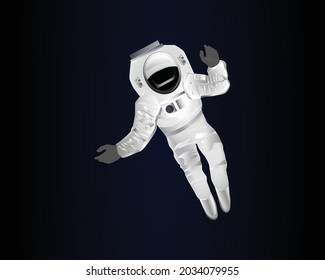 A professional astronaut in a suit vector