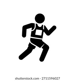 Professional Athlete Runner Uniform Icon Isolated On White Background