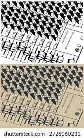 Mezclador de audio de Profesional de primer plano Ilustraciones vectoriales isométricas estilizadas