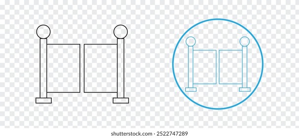 Professional and automatic gate line icon. vector illustration.