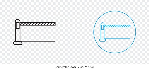 Professional and automatic gate line icon. vector illustration.