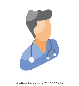 A professional avatar of medical icon vector trendy design medical doctor