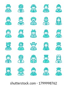 Professional avatars icon for website, application, printing, document, poster design, etc.