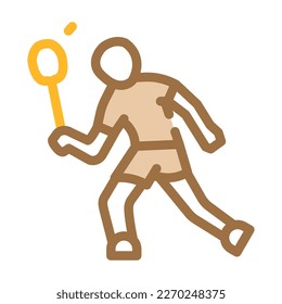 vector de icono de color de bádminton profesional. signo profesional de bádminton. ilustración de símbolo aislado