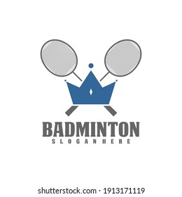 Professional Badminton Sports Team Championship Logo, Creative Badminton design concepts template, icon symbol