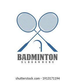 Professional Badminton Sports Team Championship Logo, Creative Badminton design concepts template, icon symbol