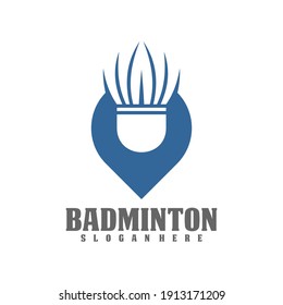 Professional Badminton Sports Team Championship Logo, Creative Badminton design concepts template, icon symbol