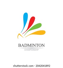 Professional Badminton Sports Team Championship Logo Stock Vector ...