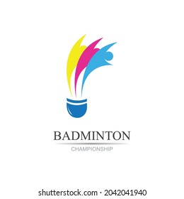 Professional Badminton Sports Team Championship Logo