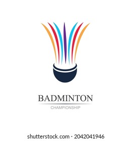 Professional Badminton Sports Team Championship Logo