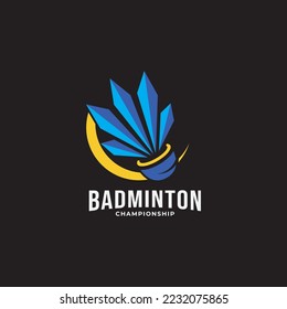 Professional Badminton Sports Team Championship Logo