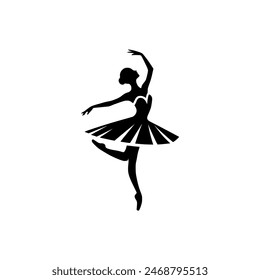 professional ballerina dance logo vector illustration template design