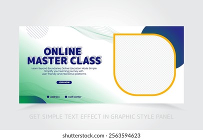 Professional banner design for virtual learning programs, with a strong focus on visual appeal.