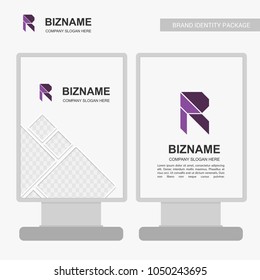 Professional banners design with R logo and slogan design with l