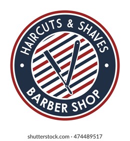 professional barber shop icon vector illustration graphic