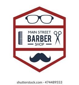 professional barber shop icon vector illustration graphic