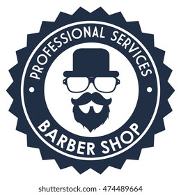 professional barber shop icon vector illustration graphic