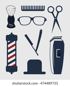 professional barber shop icon vector illustration graphic