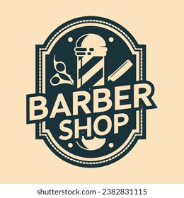 A professional barber shop logo design