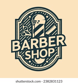 A professional barber shop logo design
