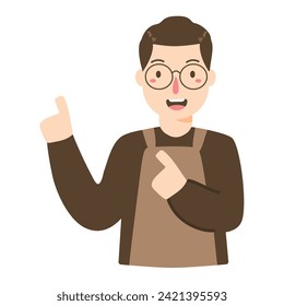 Professional Barista Preparing Coffee illustration