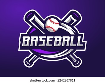 Professional Baseball Esports Logo Template for Game or Sport Team Illustration