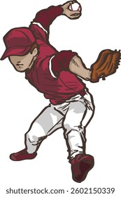 a professional baseball pitcher's underhand pitching form