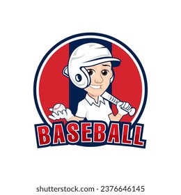 professional baseball player template logo design, baseball logo vector icon