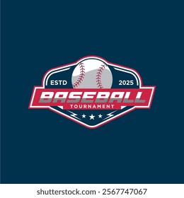 Professional baseball template logo design concept for baseball club, baseball tournament