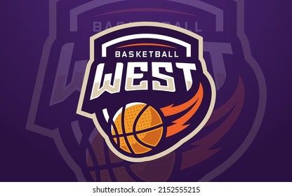 Professional Basketball Club Logo Template for Sports Team