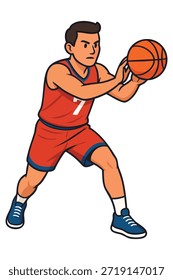 Jugador de baloncesto Profesional en acción 