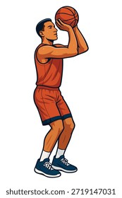 Jugador de baloncesto Profesional en acción 
