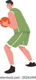 Professionelle Basketball-Spieler Charakter. Illustrationsdesign für Vektorkarikaturen