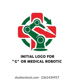 Belleza profesional elegante moda impresionante diseño del logo G O logotipo médico O Medicina robótica