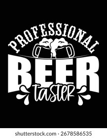 
DISEÑO DE LA CAMISETA DEL CATADOR DE LA CERVEZA DEL PROFESIONAL