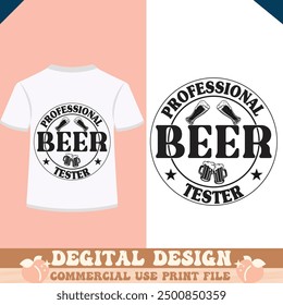 Professional Beer Tester shirt design vector file