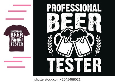 Design profissional testador de cerveja t shirt