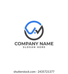 Professional and best logo for the UAV letter mark in modern and abstract style of a house and drone aerial photography in blue and black color palette
