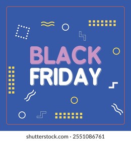 Projeto profissional Black Friday para post de mídia social com um modelo consistente para ofertas comerciais e um fundo elegante