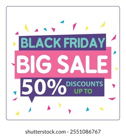 Projeto profissional Black Friday para post de mídia social com um modelo consistente para ofertas comerciais e um fundo elegante