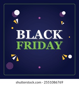 Projeto profissional Black Friday para post de mídia social com um modelo consistente para ofertas comerciais e um fundo elegante