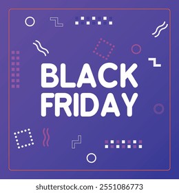 Projeto profissional Black Friday para post de mídia social com um modelo consistente para ofertas comerciais e um fundo elegante