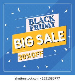 Projeto profissional Black Friday para post de mídia social com um modelo consistente para ofertas comerciais e um fundo elegante