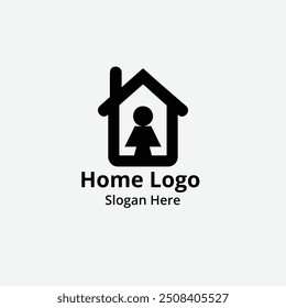 Professional Black Home property logo