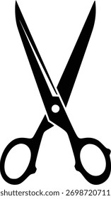 Icono negro de las tijeras del Profesional en el fondo blanco para el uso del negocio y del arte
