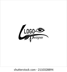 professional black and white designer logo