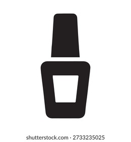 Una Ilustración vectorial profesional en blanco y negro de una botella de esmalte de uñas. Esta silueta limpia y minimalista es perfecta para Carteras de técnicos de uñas, menús de servicio de salón de belleza, gráficos de empaques cosméticos y contenido digital de temática de moda. Su diseño atrevido y plano lo convierte en una opción ideal para logotipos Representantes, íconos de App móviles para reservar citas de belleza y Diseño web moderno centrado en el aseo, el cuidado personal y el estilo estético.
