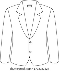 Professional blazer on white background illustration