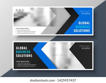 professional blue business banner design