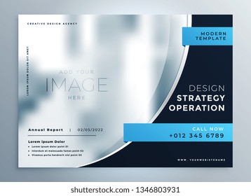 professional blue business brochure presentation design